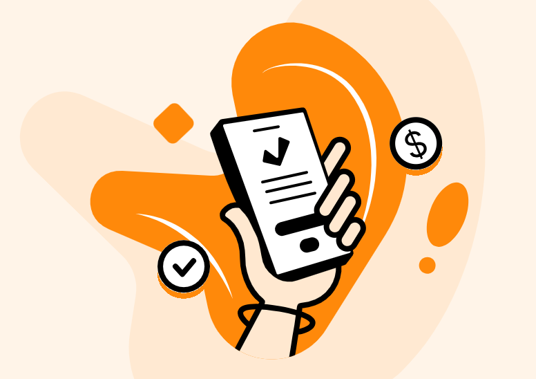Illustration of placing an order: submitting a product link and paying