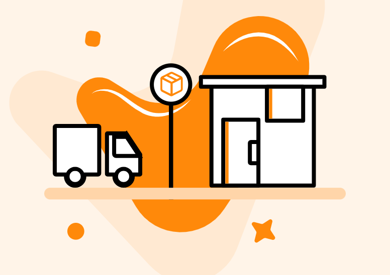 Illustration of an order arriving at the Boonbuy warehouse